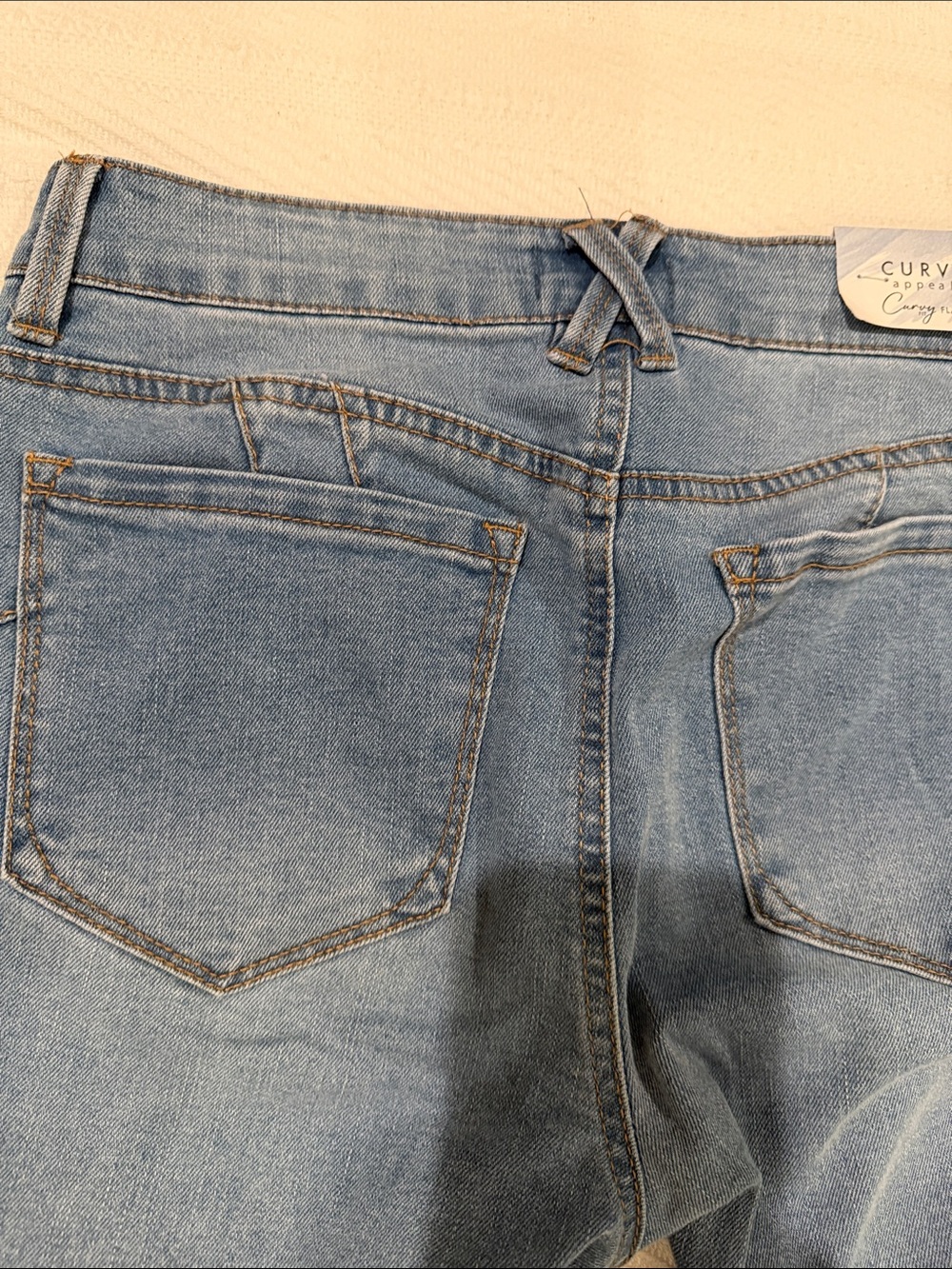 NWT Curvy Fit Flare Jeans Patch Pockets 4/27 - Picture 5 of 7